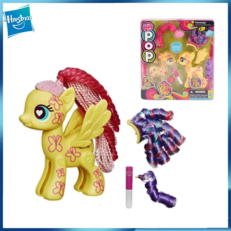 

Hasbro My Little Pony Fluttershy POP Rainbow Series Genuine Anime Action Figures Collectible Model Kids Birthday Cute Toys Gift