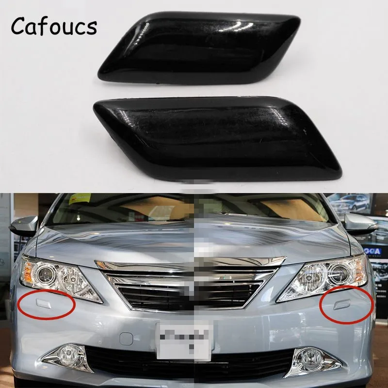 

Cafoucs Headlamp Spray Water Jet Cover For Toyota Camry 2011-2015 Accessories Car Headlight Washer Nozzle Cap