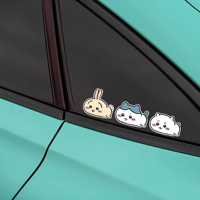 Jiykawa автомобильные наклейки Chiikawa Xiaoba Usaqi аниме милые настенные украшения
