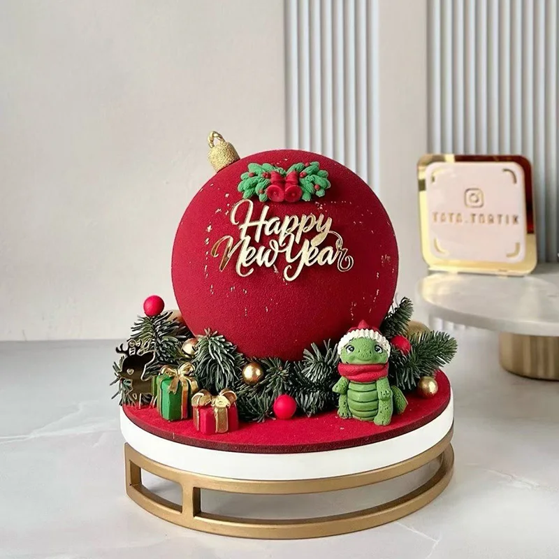 

Золотой акриловый топпер для торта 2 шт.