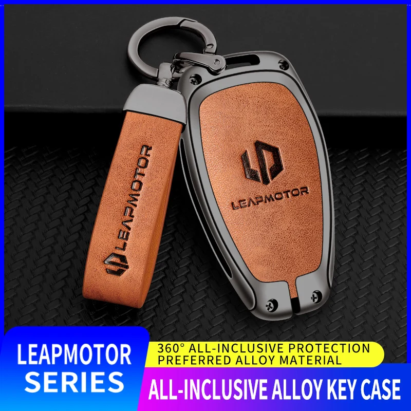 

Aluminium Alloy Car Remote Key Case Cover Shell Fob Key Case For Leapmotor C11 S01 T03 C01 Type Keychain Auto Accessories