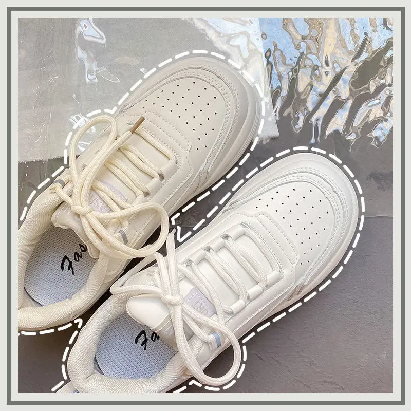 

White Women's Sneakers Shoes Sports Kawaii Platform Spring Flat Tennis Casual Basket Vulcanize Running Lolita Trainers 2021