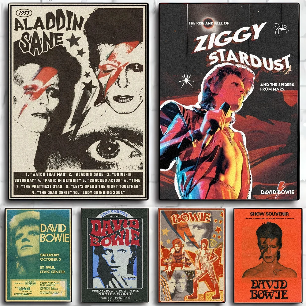 Британская рок-группа Б-Боуи постер настенное искусство домашний декор комнаты