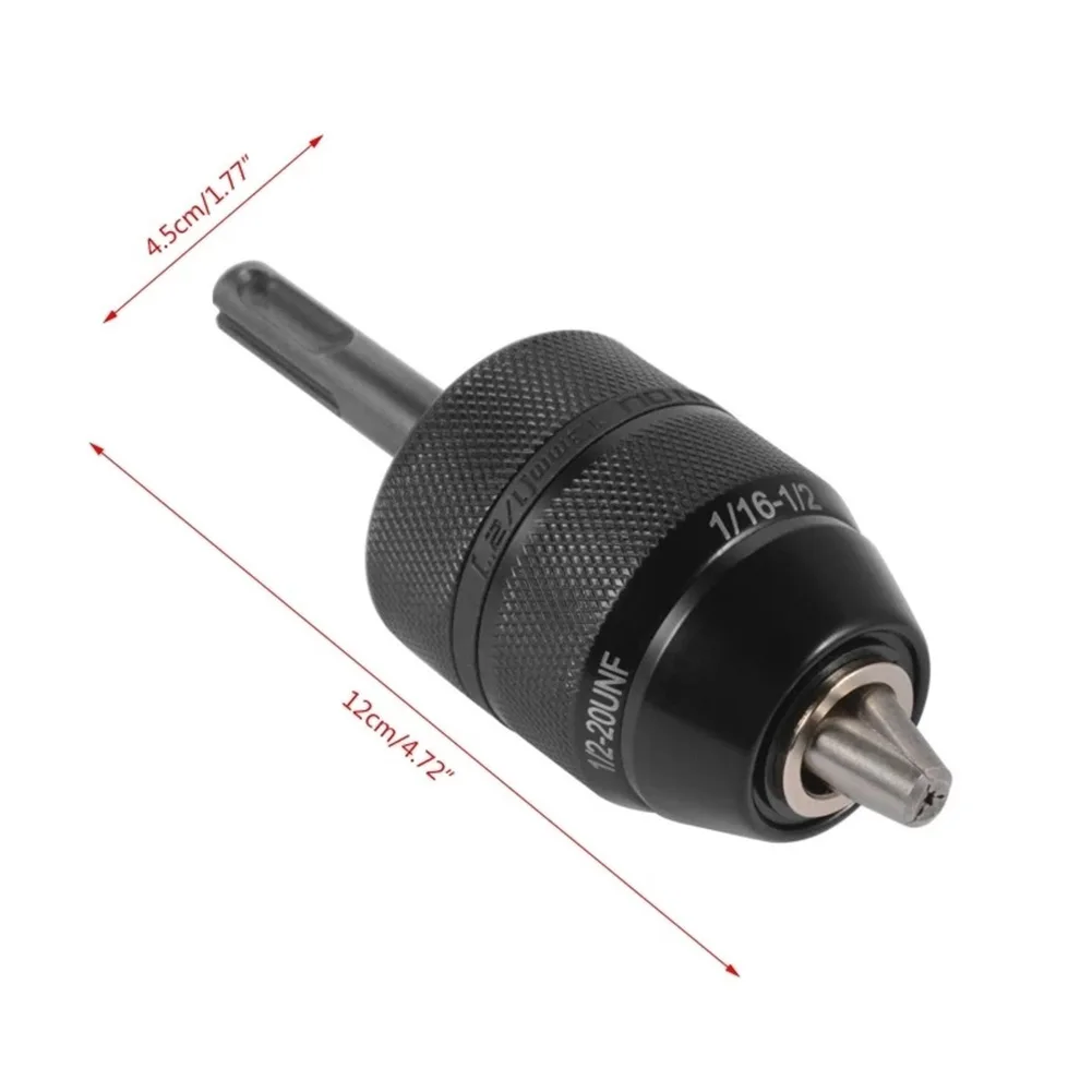 

2pcs Keyless Drill Chuck 2-13mm Self-Tighten Electric Drill Bits Collet Fixture Tools Hex Shank Quick Change Converter
