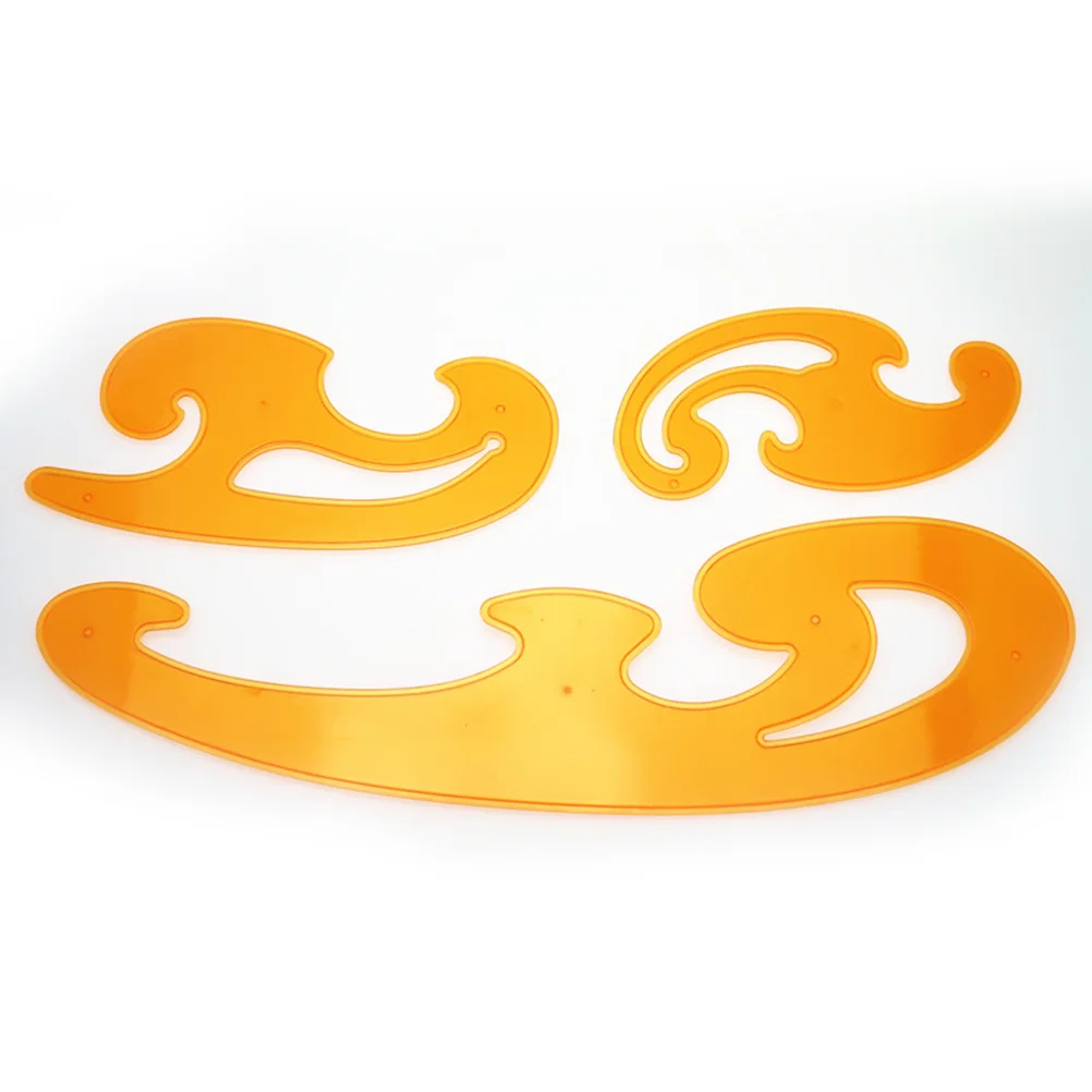 3 Pcs French Curve and Template Ruler Fashion Set Drawing Stencils for Craft Sewing Design