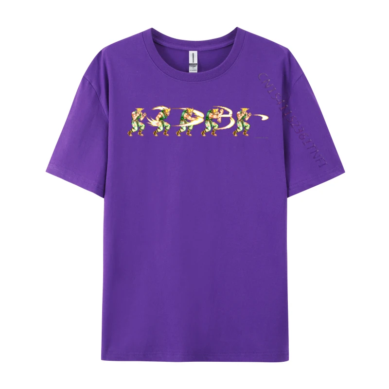 STREET FIGHTER II GUILE Повседневные футболки Дизайнерские топы из чистого хлопка Camisa