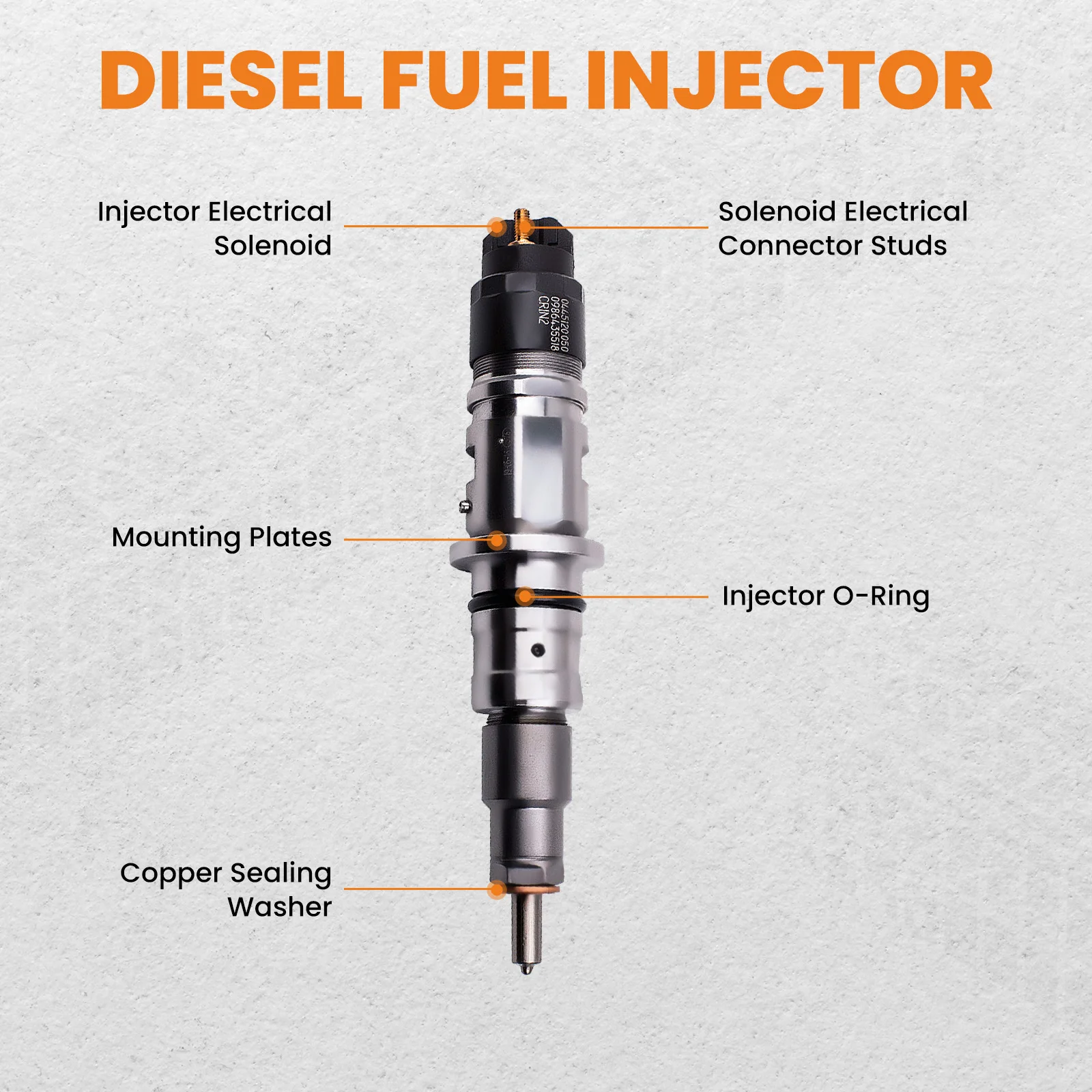 Форсунки дизельного топлива 6 шт. для Dodge Ram 2500 3500 Cummins 6.7L тяжелого грузовика 0986435518