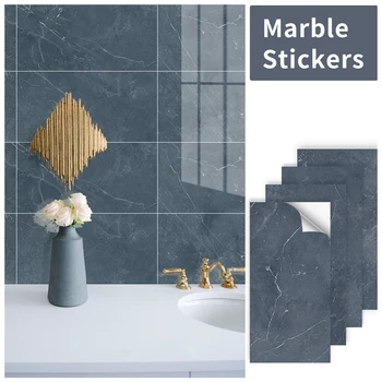 Marble Stickers For Wall Vinyl Self Adhesive Waterproof Wallpaper Contact Paper Wall Stickers Thick Film Kitchen Decor