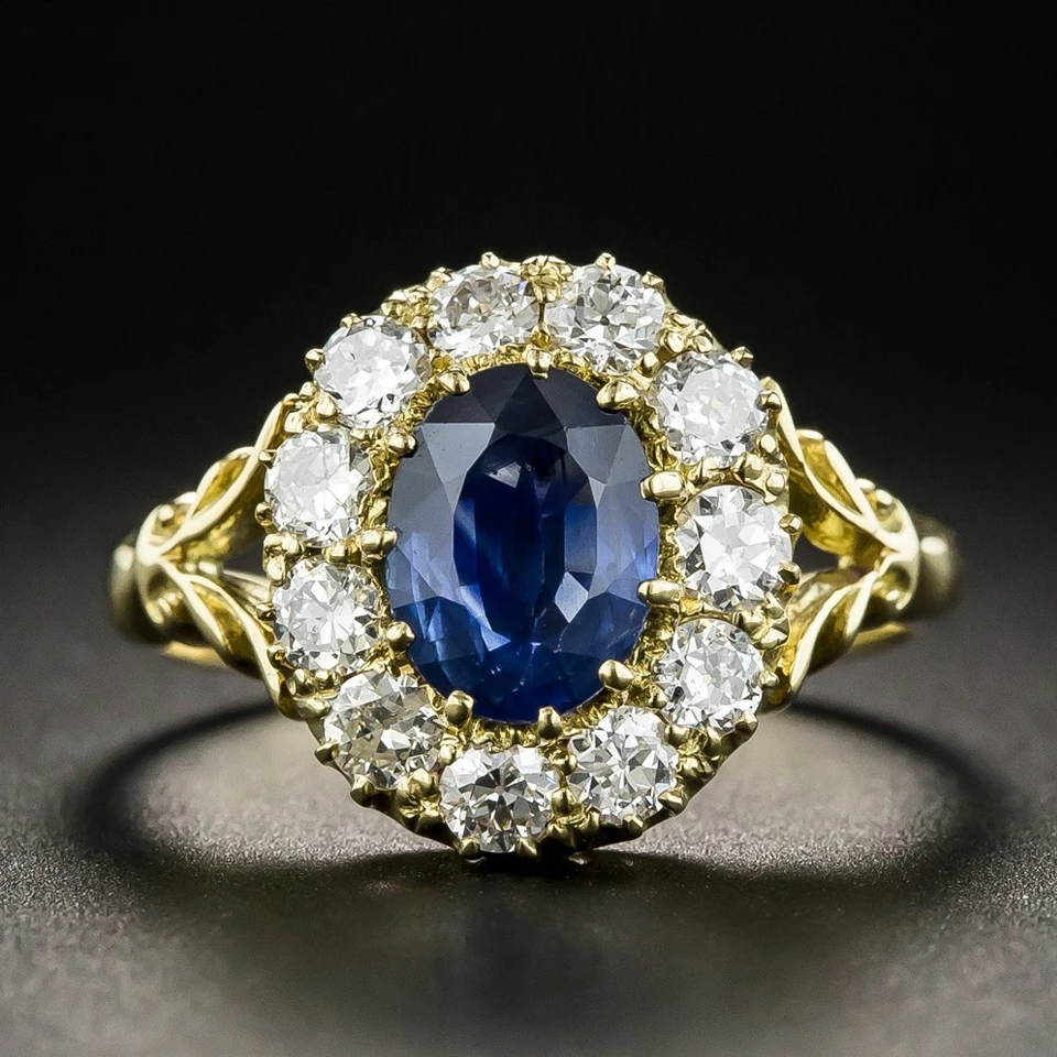 Серебряные кольца с аквамарином золотого цвета для женщин винтажные Изысканные