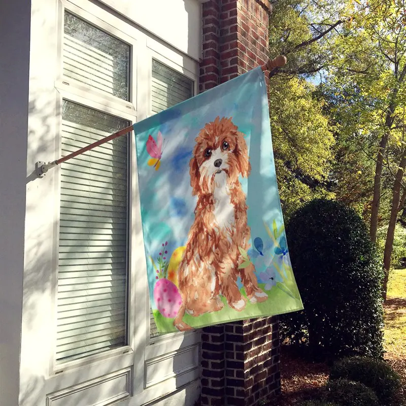 

Treasures CK1918CHF Easter Eggs Cavapoo Flag Canvas House Size , Large, multicolor