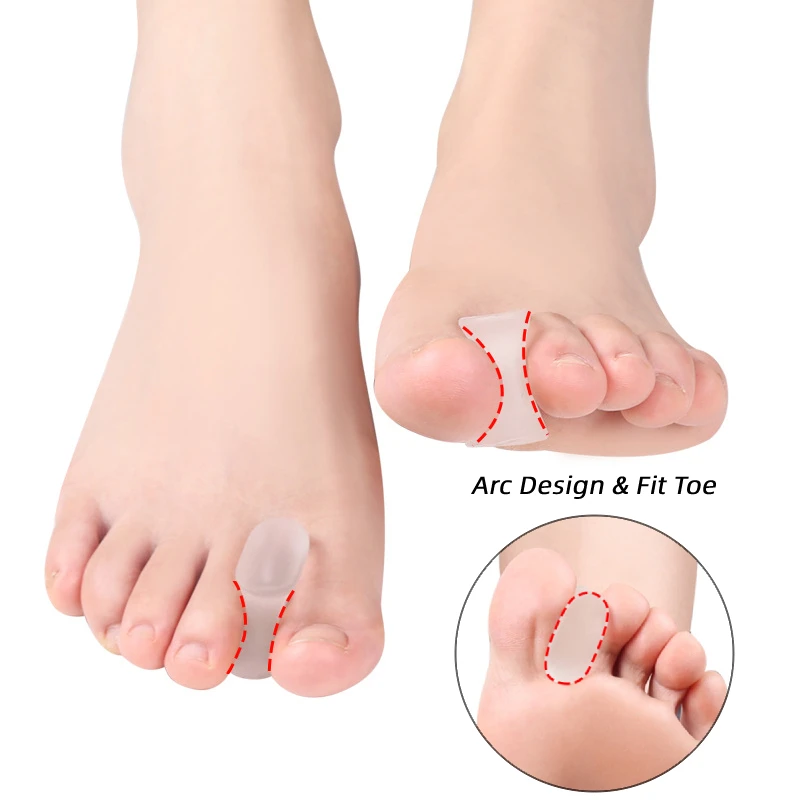 

2pieces=1pair Hallux Valgus Protector Corrector Silicone Gel Big Toe Separators Alignment Feet Care Straightener Bunion Splitter
