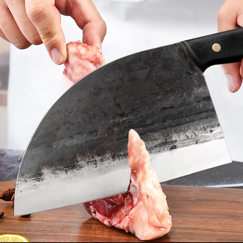 

Handmade Forged Kitchen Chef Knife Full Tang High Carbon Steel Slaughter Knife Cut Cleaver Utility Chinese Kitchen Knife couteau