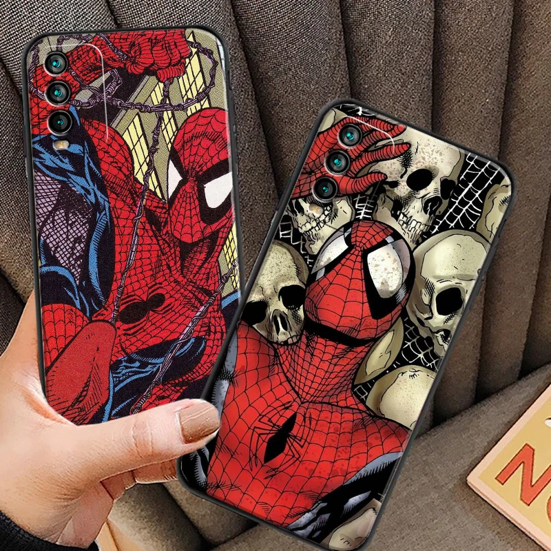 

Marvel Spiderman Phone Cases For Xiaomi Redmi 9C 8A 7A 9AT 7 8 2021 7 8 Pro Note 8 9 9T 8T Funda Back Cover Coque