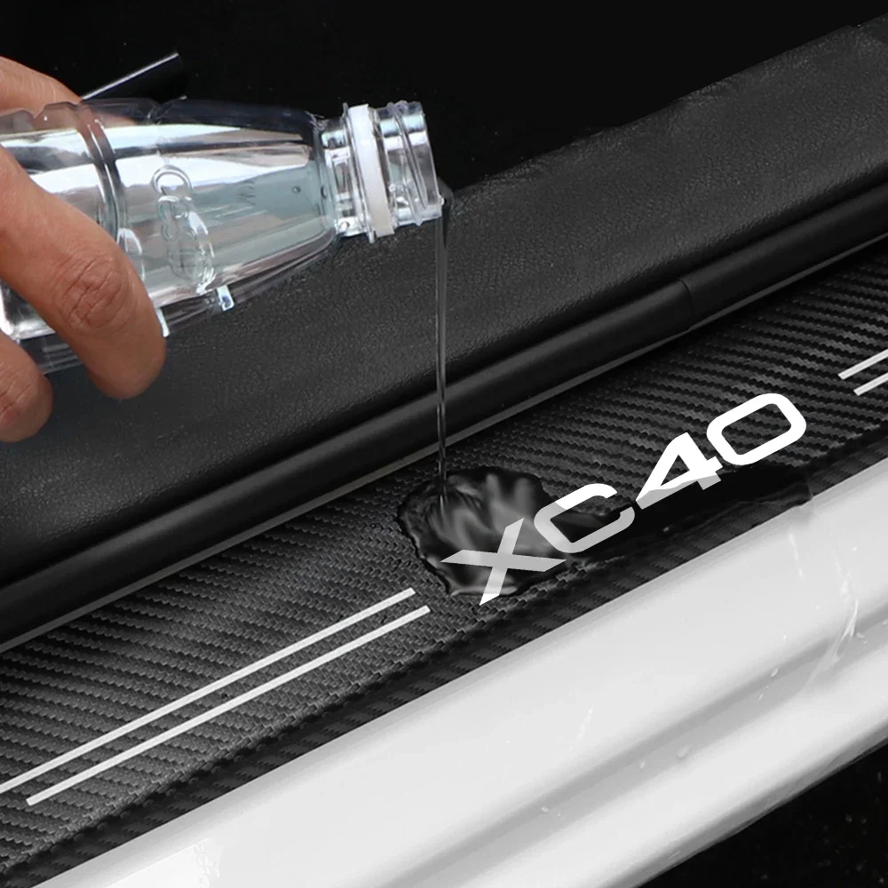 Автомобильная наклейка из углеродного волокна Декоративная полоса порог