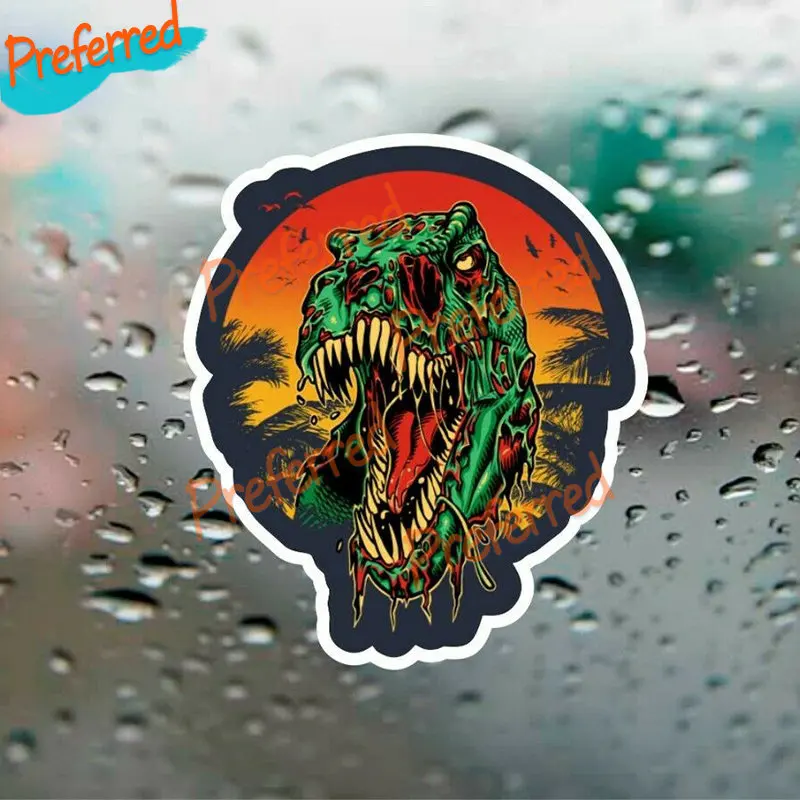 

Zombie T-Rex Jurassic Park Dinosaur Car Sticker Laptop Car Decorative Accessories Motorcycle Helmet Trunk Camping Vinyl Decals