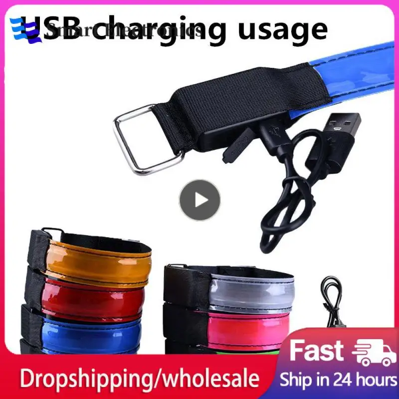 

2/4/6PCS Led Warning Lamp Usb Charging Night Run Light Lightweight Comfortable Running Luminous Band Bicycle Cycling Running