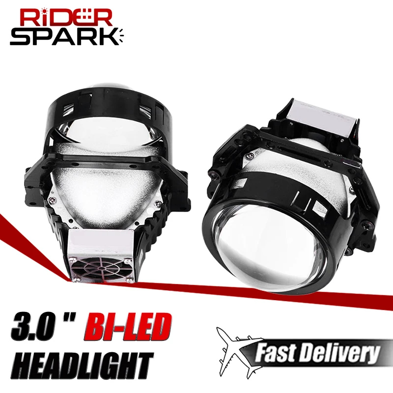 

3.0 Inch Bi LED Projector Lenses For Headlight Hella 3R G5 6000K Auto Lamp 90W 20000LM Car Lights Retrofit Kits Angel Eyes Lens