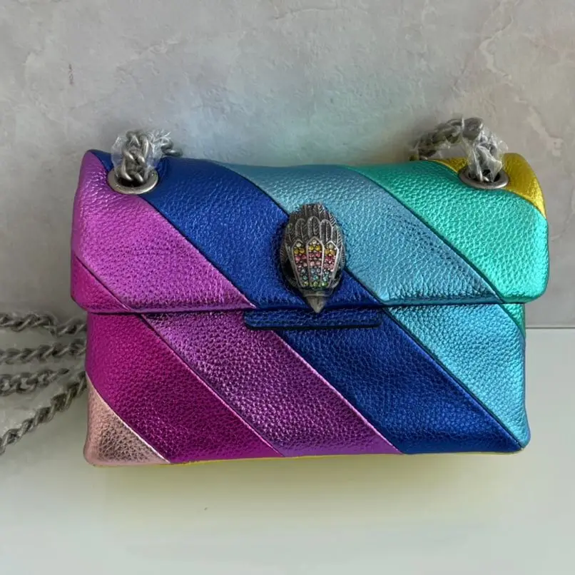 2023 Fashion Rainbow Bag London Luxury Design Women Bags Genuine Leather Chain Bag One-shoulder Crossbody Messenger Handbag