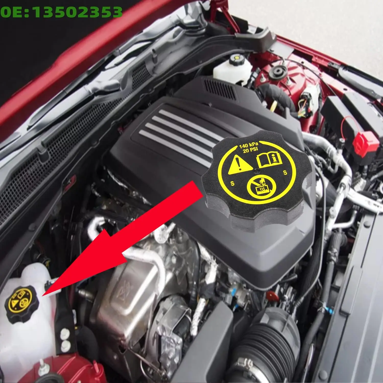 Крышка бака перенапряжения радиатора 13502353 Совместимая водная крышка Buicks Suitable 09-15