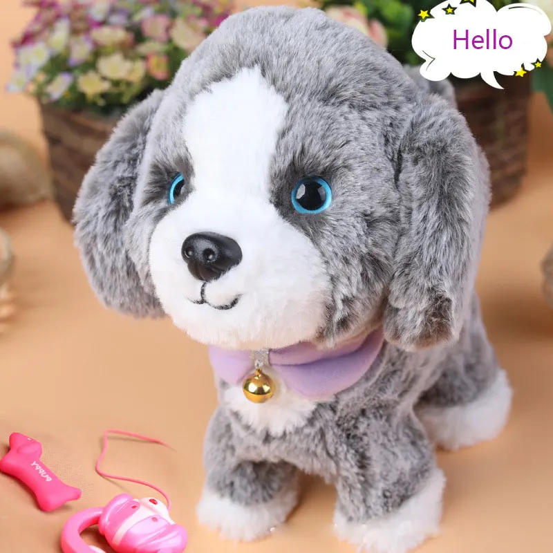 

Electronic Plush Dog Interactive Robot Puppy Sound Control Animal Pet USB Charge Sing Walk Bark Teddy Children Birthday Gift