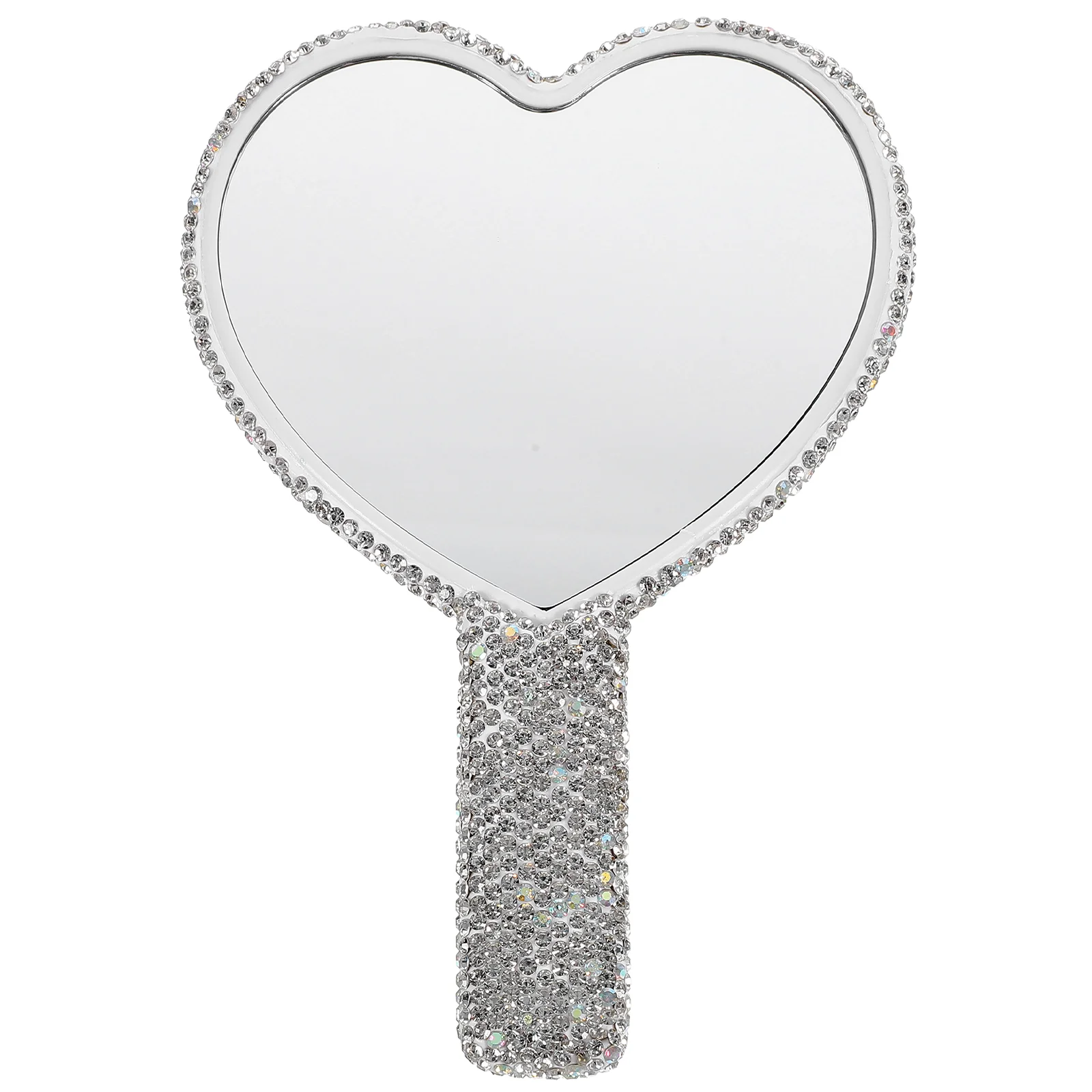 Хрустальное зеркало для макияжа портативное путешествий сердце женское