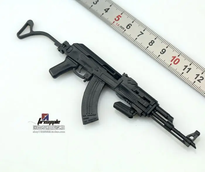 Модель оружия из пластика AK47/AKM масштаба 1:6 для сборки, головоломка из строительных кирпичей, военное оружие для песочницы, игрушка 4D для фигурок действия высотой 30 см.