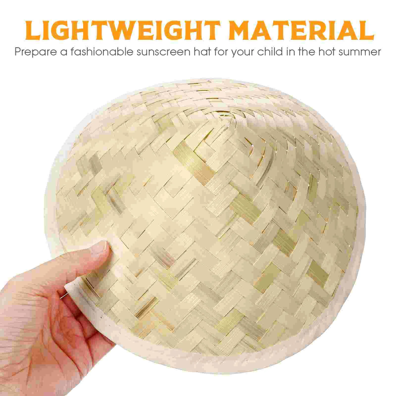 Соломенная шляпа с конусом бамбуковый солнцезащитный крем защита от