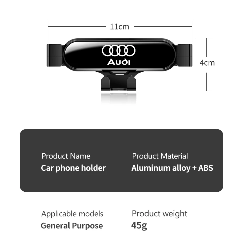 Автомобильный держатель для телефона Audi Q5 Q7 Q3 A3 A4 A6 A5 A1 A8 Q8 Q2 A7 Quattro TT S3 S4 QS5 RS5 RS6