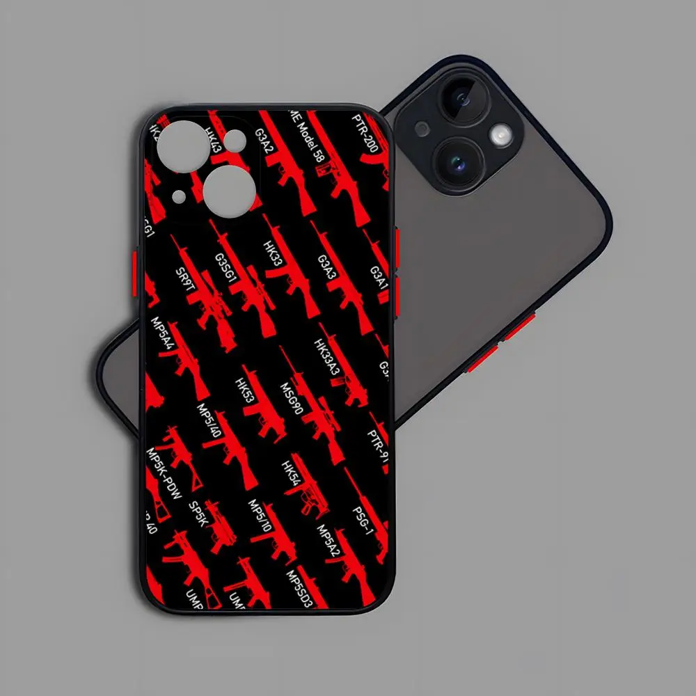 Фото Чехол для телефона Heckler Koch, матовый, прозрачный, для 16 15 iPhone 12 11 13 Pro Max X XR XS 8 SE Mini Plus, роскошная силиконовая задняя крышка №4