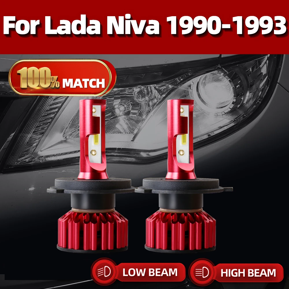 

Canbus Led Headlight Bulbs H4 LED Car Lights 6000K 120W 12V 20000LM Turbo Auto Headlamps For Lada Niva 1990 1991 1992 1993