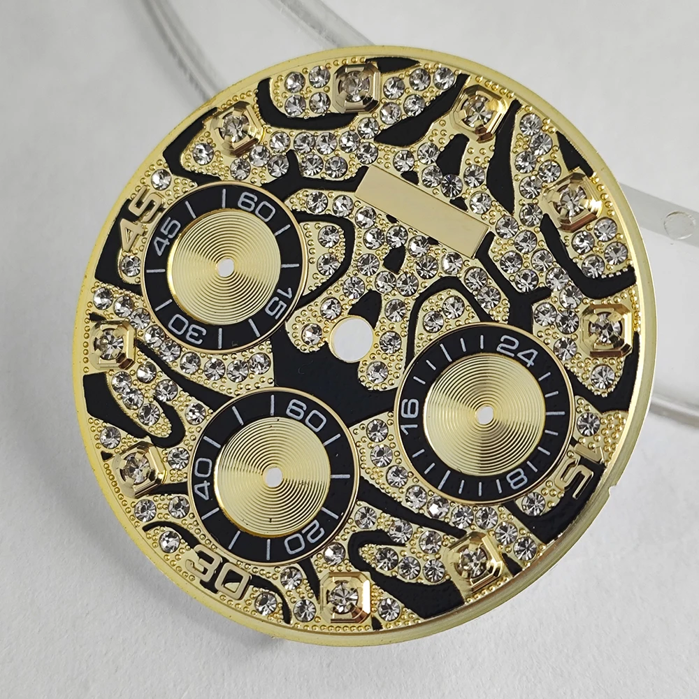 Циферблат 29 мм с логотипом Тигр роскошные часы алмазным циферблатом аксессуары