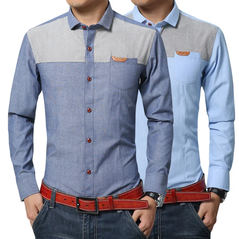 

2022 New Men's Long-sleeved Shirts Men's Shirts Men's Korean Version Slim Casual Shirts Inch Comfortable Shirts Male Clothing