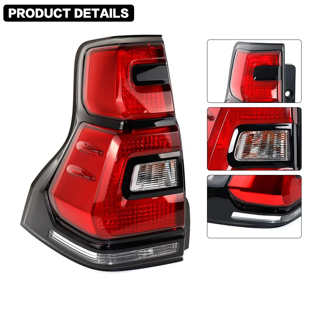 Фото Левый и правый задние фонари для Toyota Land Cruiser Prado 150 FJ150 LC150 GRJ150 2018 2019 2020, задние стоп-сигналы с №4