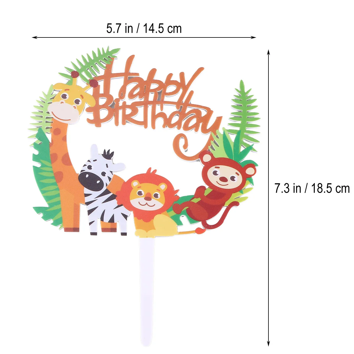 

Cake Birthday Picks Pick Decoration Cartoon Animal Topper Party Theme Forest Dessertboy Supplies Chocolate Shower Babyinsert