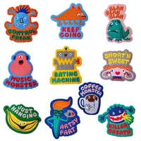 funny colored little monster cartoon kids clothing diy embroidery patch accessories hot melt glue ironing cloth stickers
