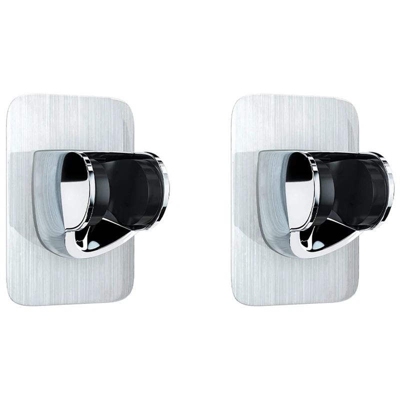 

2X Hand Shower Holder No Drilling, Adhesive Angle Adjustable Shower Holder Shower Holder, Waterproof, Moisture-Resistant