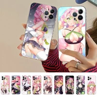 bandai demon slayer kanroji mitsuri phone case for iphone 11 12 13 mini pro xs max 8 7 6 6s plus x 5s se 2020 xr case