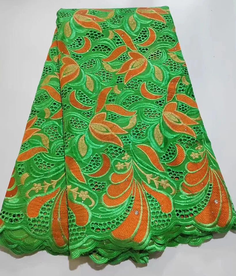 

2022 Высококачественная африканская кружевная ткань 100% ярдов, нигерийская кружевная ткань с камнями, популярный Дубайский стиль, 5 ярдов