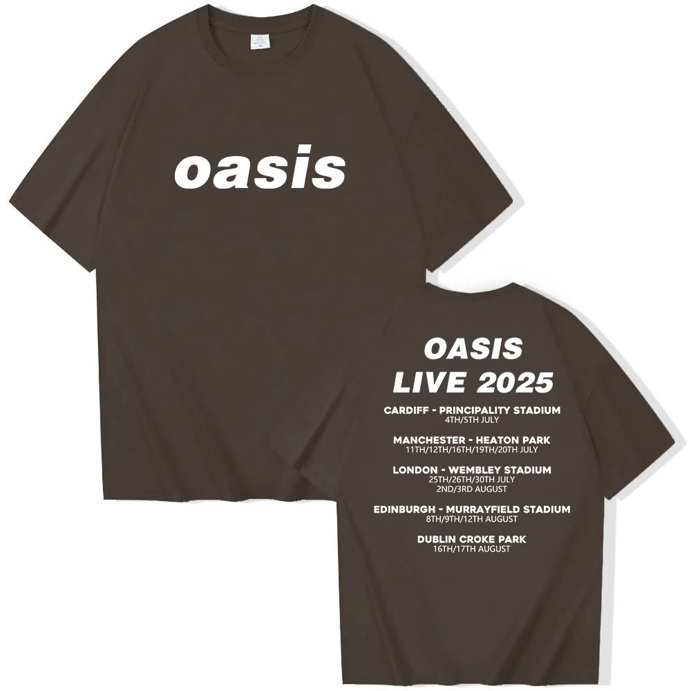 Футболка с круглым вырезом и коротким рукавом oasis live 25 tour 2025