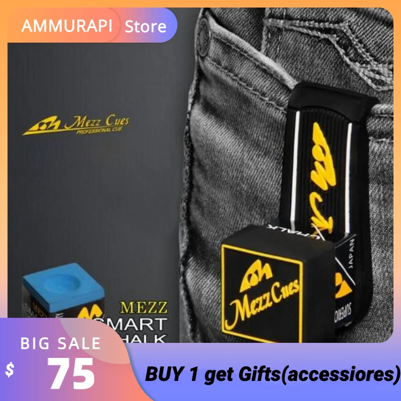 

Оригинальный магнитный держатель для бильярда MEZZ, 4 цвета, аксессуары для бильярда, футляр для переноски мелом