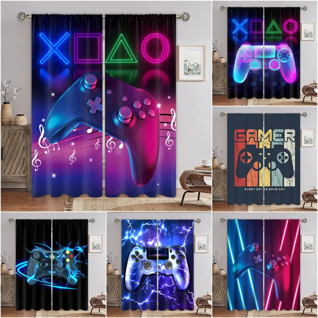 

Gamepad Game Controller For Video Games And E-Sports 3D Digital Printing Bedroom Living Room Window Curtains 2 Panels