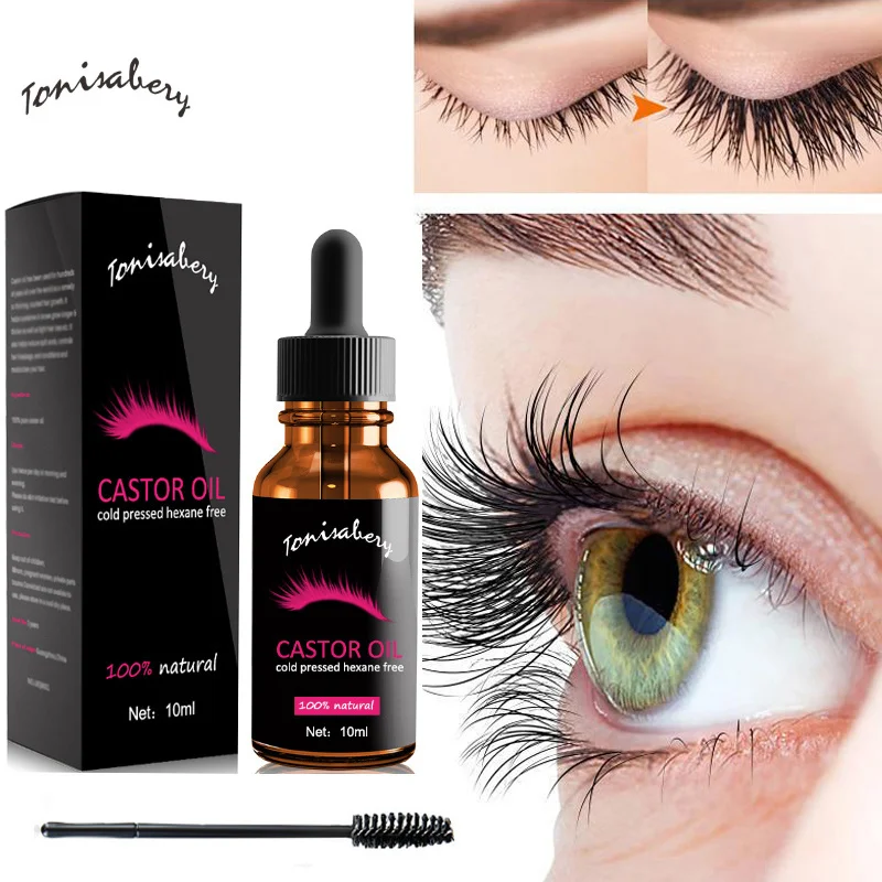 Natural Castor Oil Eyelash Growth Serum Eyelashes Eyebrows Enhancer Lashes Lift Lengthening Fuller Thicker Eyelash Care Products