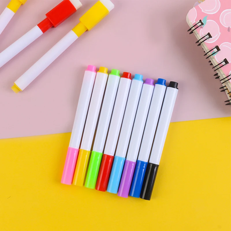 

5/12x Colorful small Magical Water Painting Pen Water Floating erasable Doodle Kids student children Drawing Whiteboard Markers