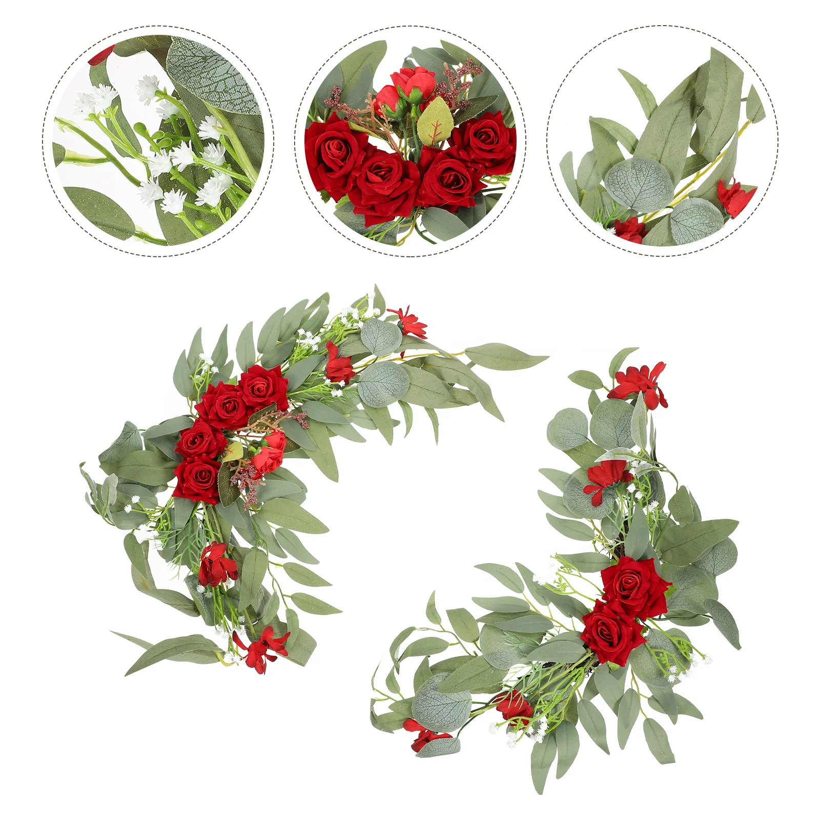 

2Pcs Practical Multi-function Floral Lifelike Holiday Romantic Flower Decorations for Wedding Party Holiday