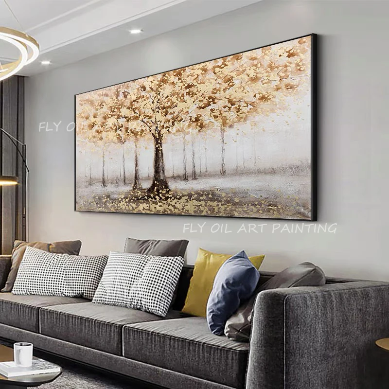 100% ручная роспись большого размера современное абстрактная океанская волна