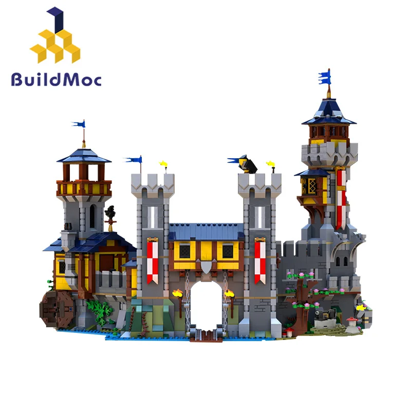MOC средневековый замок II-сочетает в себе два замка 3-в-1 набор строительных блоков