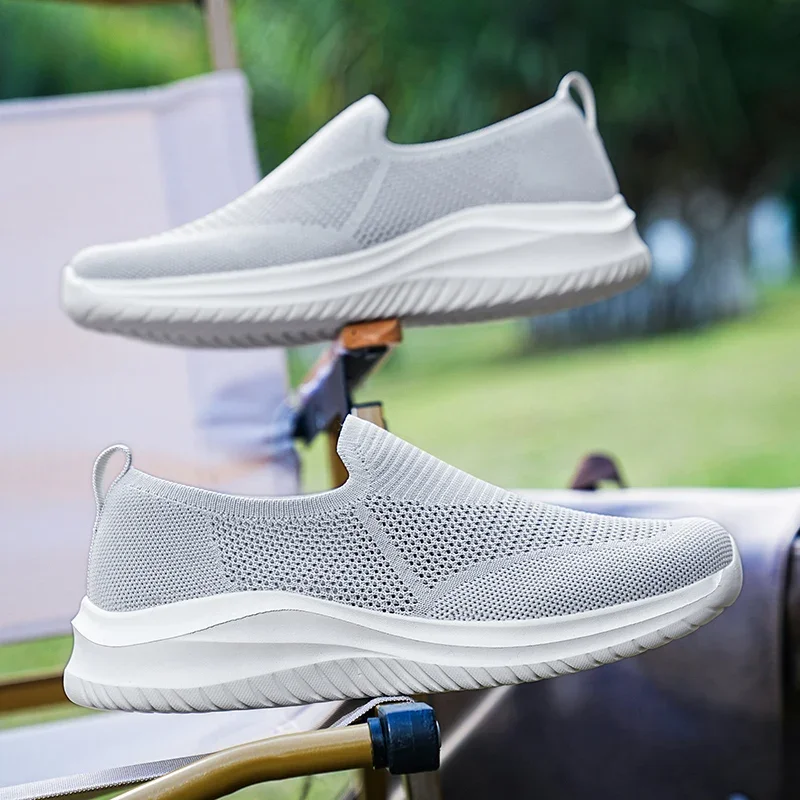 Кроссовки мужские сетчатые дышащие повседневная обувь для ходьбы и бега удобные