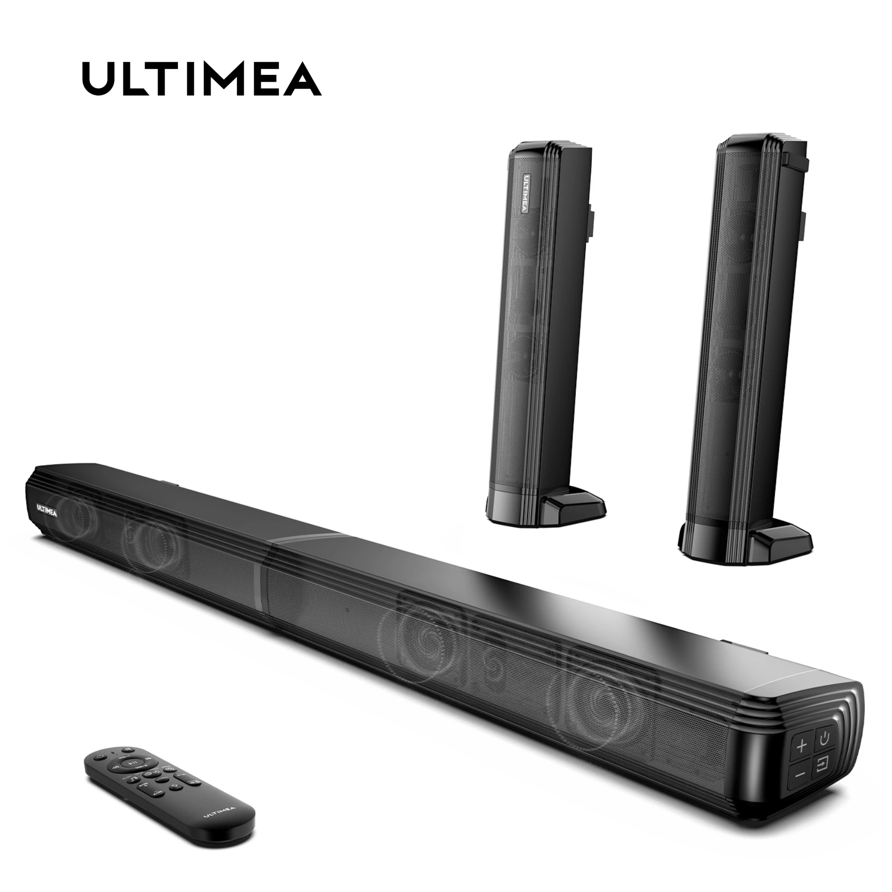 

ULTIMEA 2.2ch Bluetooth Speaker for tv, 2 in 1 Separable, Built-in Dual Subwoofer, Sound bar for TV Home Theater Speaker