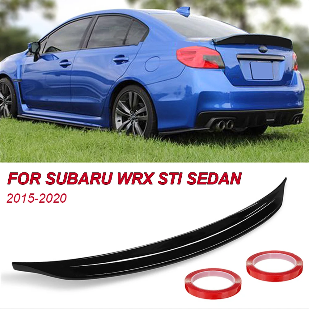 

For Subaru WRX STI Sedan Rear Spoiler ABS Gloss Black Trunk Roof Tail Wing Trim Car Accessories 2015 2016 2017 2018 2019 2020