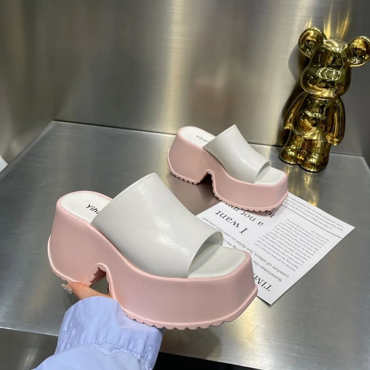 

2023 New Women Platform Slippers High Heels Summer Shoes Chunky Sandals Wedges Slingback Flip Flops Casual Shoes Pumps Slides